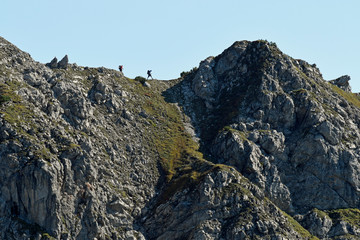 wanderer im kleinwalsertal