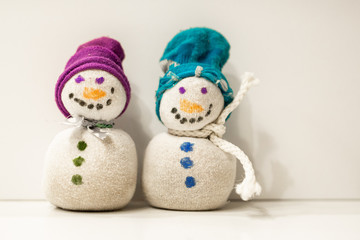 Childs Sock Snowman Craft