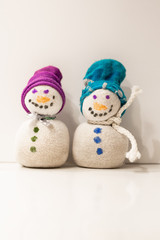 Childs Sock Snowman Craft