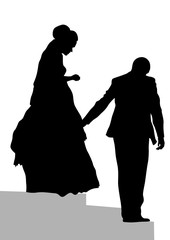 Beauty young girl in dress on white background