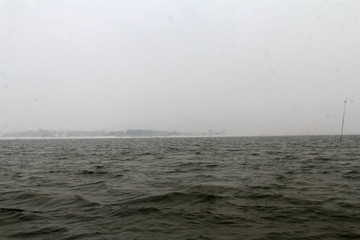Fototapeta premium Winter dongting lake scenery