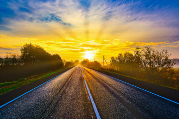 river at night with fog