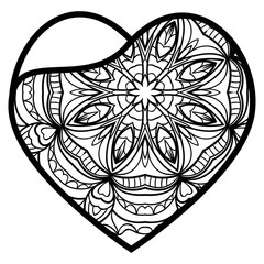 Heart Lace. Vector Illustration. Template For Greeting Cards, Envelopes, Wedding Invitations, Interior Elements