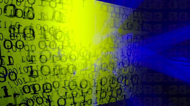 Technology Background. Binary Code. Abstract Big Data. Data Stream 