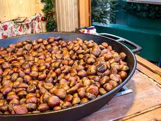 Chestnuts in a pan