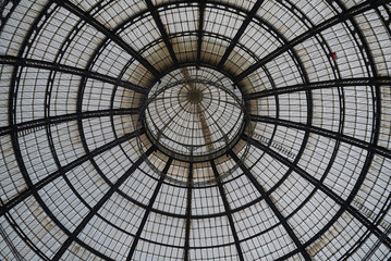 Milano, Italy - December 17, 2018 : View of Galleria Vittorio Emanuele II dome