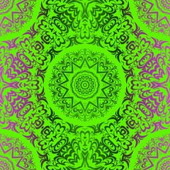 Design Of A Floral Pattern. Vector. Repeating Sample Figure And Line. For Fashion Interiors Design, Wallpaper, Textile Industry. Gradient Color