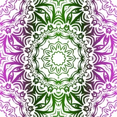 Design With Abstract Hand Drawn Floral Seamless Pattern With Decorative Element. Vector Illustration. Template Design For Card,Fashion Print, Wallpaper