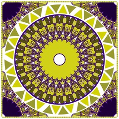 Design Vintage Cards With Floral Mandala Pattern And Ornaments. Vector Template. Islam, Arabic, Indian, Mexican Ottoman Motifs. Gradient color Background