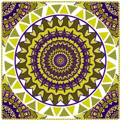 Invitation Or Card Template With Floral Mandala Pattern. For Wedding, Greeting Cards, Birthday Invitation. Vector Illustration