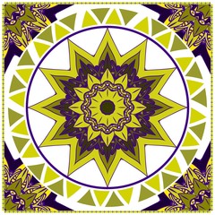 Ethnic Mandala Ornament. Templates With floral Mandalas. Vector Illustration For Congratulation Or Invitation.