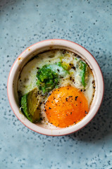 Baked egg with avocado