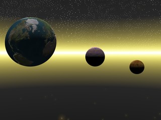sistema solare con pianeti © Luisa Masala