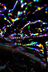 Obraz premium Holographic Sequin Rainbow Shiny Material Background