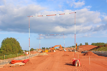 Road bypass construction site
