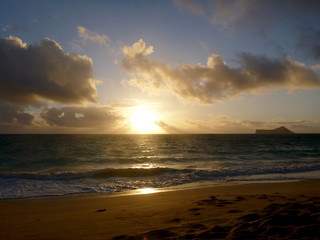 Early Morning Sunrise on Waimanalo Beach