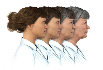 Female Age Progression - 20 to 80