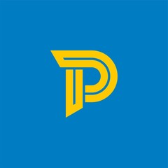 Letter P logo design vector