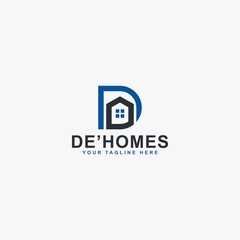 Real estate home logo design vector