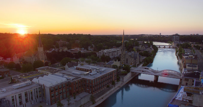 Cambridge Ontario At Dusk