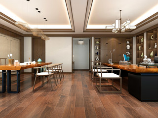 3d render modern office interior