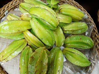 fresh cucumbers in a box