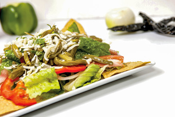 Delicious cactus salad Mexican style