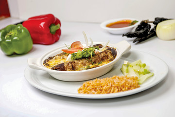 enchiladas with mole sauce