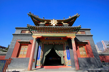 Five Pagoda Temple Building scenery, Hohhot city, Inner Mongolia autonomous region, China