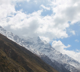 mountains and blue sky