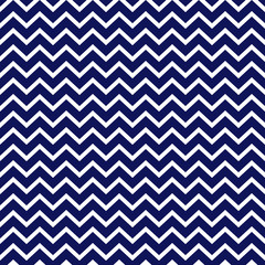 Chevron Seamless Pattern - Bold navy blue and white chevron or zig zag pattern