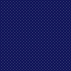 Polka Dots Seamless Pattern - Tiny white polka dots on navy blue background © Mai