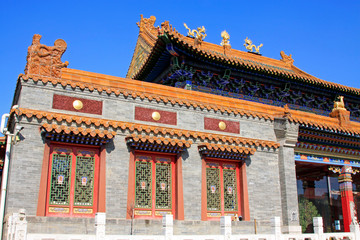 Obraz premium Buddha hall walls in a temple