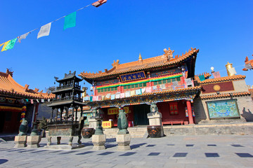 Fototapeta premium great buddha’s hall architectural landscape in the Dazhao Lamasery, Hohhot city, Inner Mongolia autonomous region, China