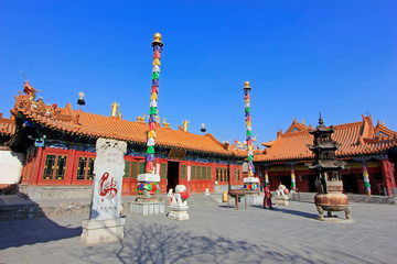 Dazhao Lamasery building scenery, Hohhot city, Inner Mongolia autonomous region, China