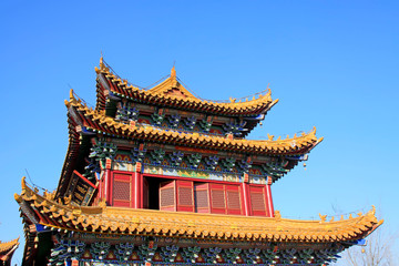 Fototapeta premium Goddess of mercy temple architecture