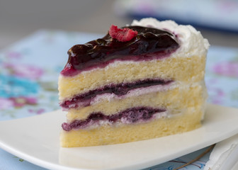 Blueberry cheese mousse cake