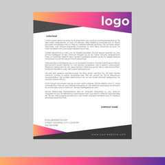 gradient letterhead design vector template