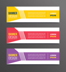shapes dotted angle on left style banner template design with horizontal advertising banner space for text