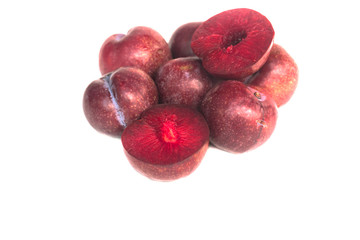 Fresh plums fruit 
