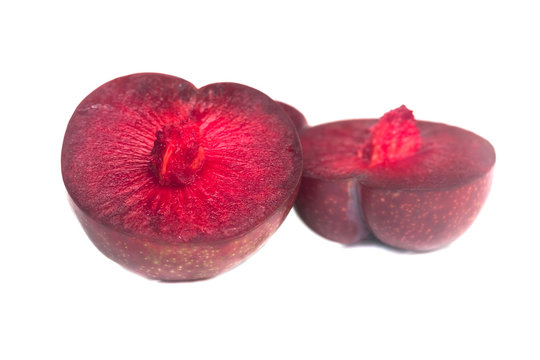 Fresh plums fruit 
