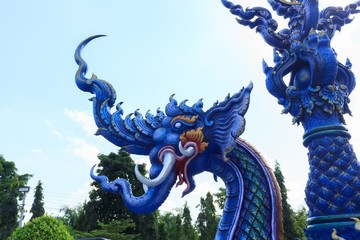 Fototapeta premium Beautiful Naga statue in Thai temples