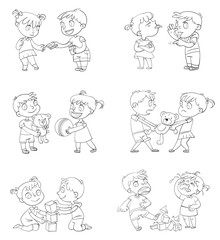 Good and bad behavior of a child