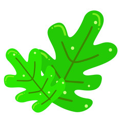 Illustration of fresh green leaves