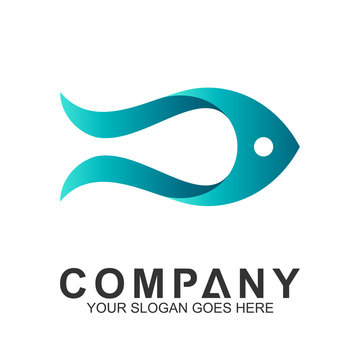 simple fish logo template