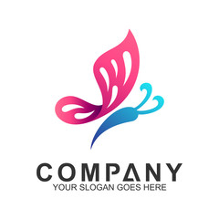 simple butterfly logo design