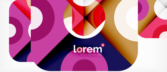 Obraz premium Colorful trendy geometric shapes background