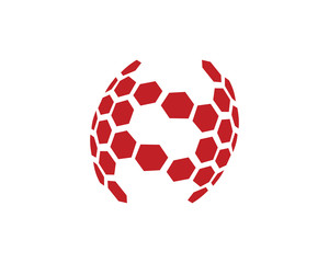 Obraz premium Hive hexagon half circle