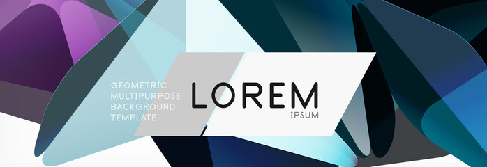 Fototapeta premium Triangle 3d polygonal art style. Future geometric design. Vector geometry futuristic illustration