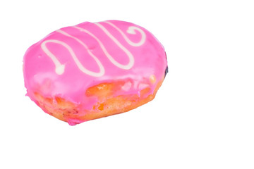 A sweet donut isolate on   white background Celebration concept